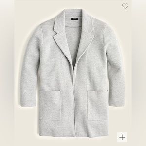 JCREW Sophie open-front sweater-blazer in heather grey